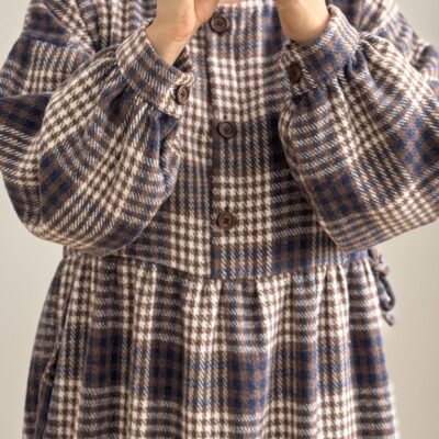 پیراهن چهارخونه پیچازی